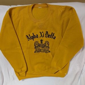 Alpha Xi Delta Vintage Yellow Sweatshirt